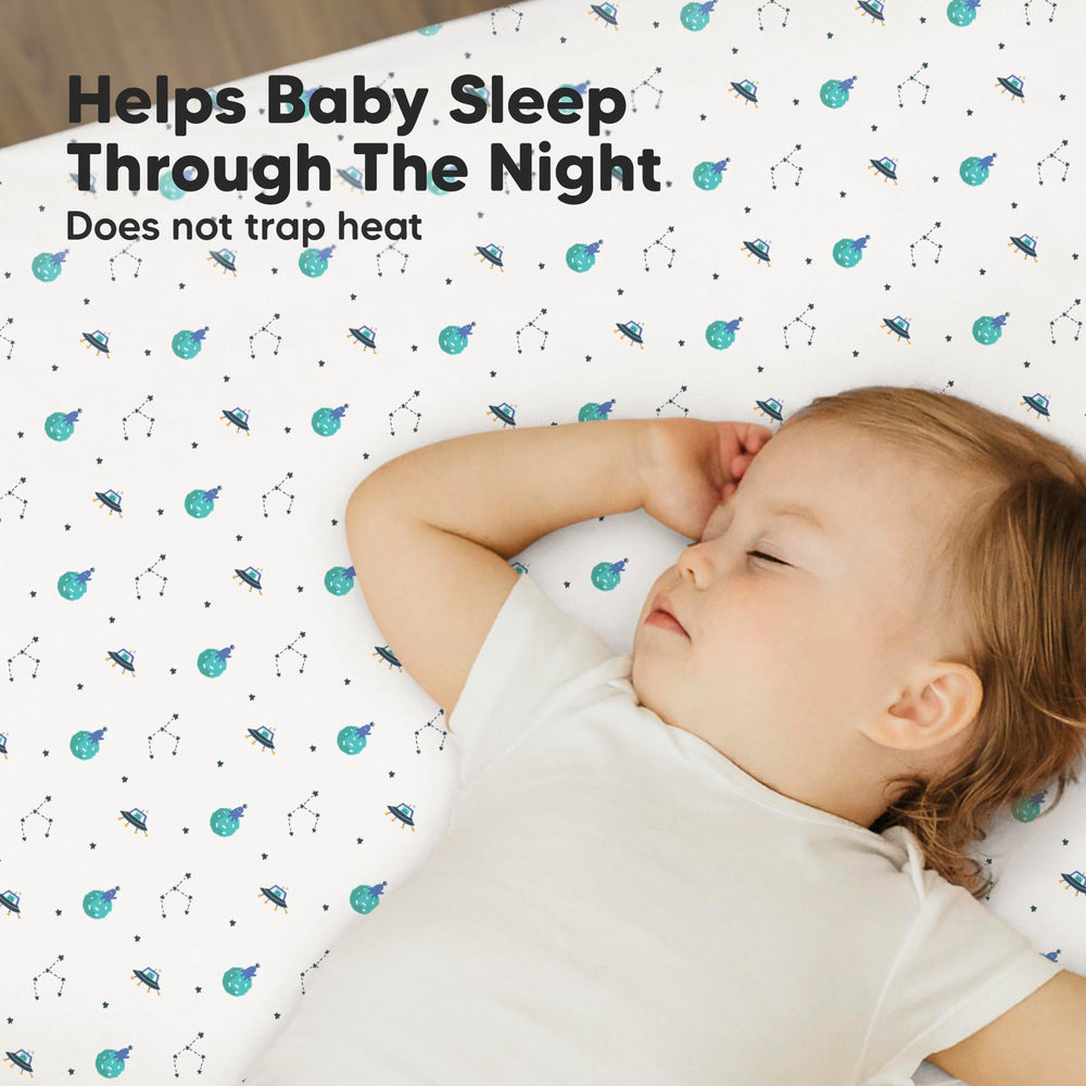 KeaBabies durable machine-washable mini crib sheets ready for easy nursery care