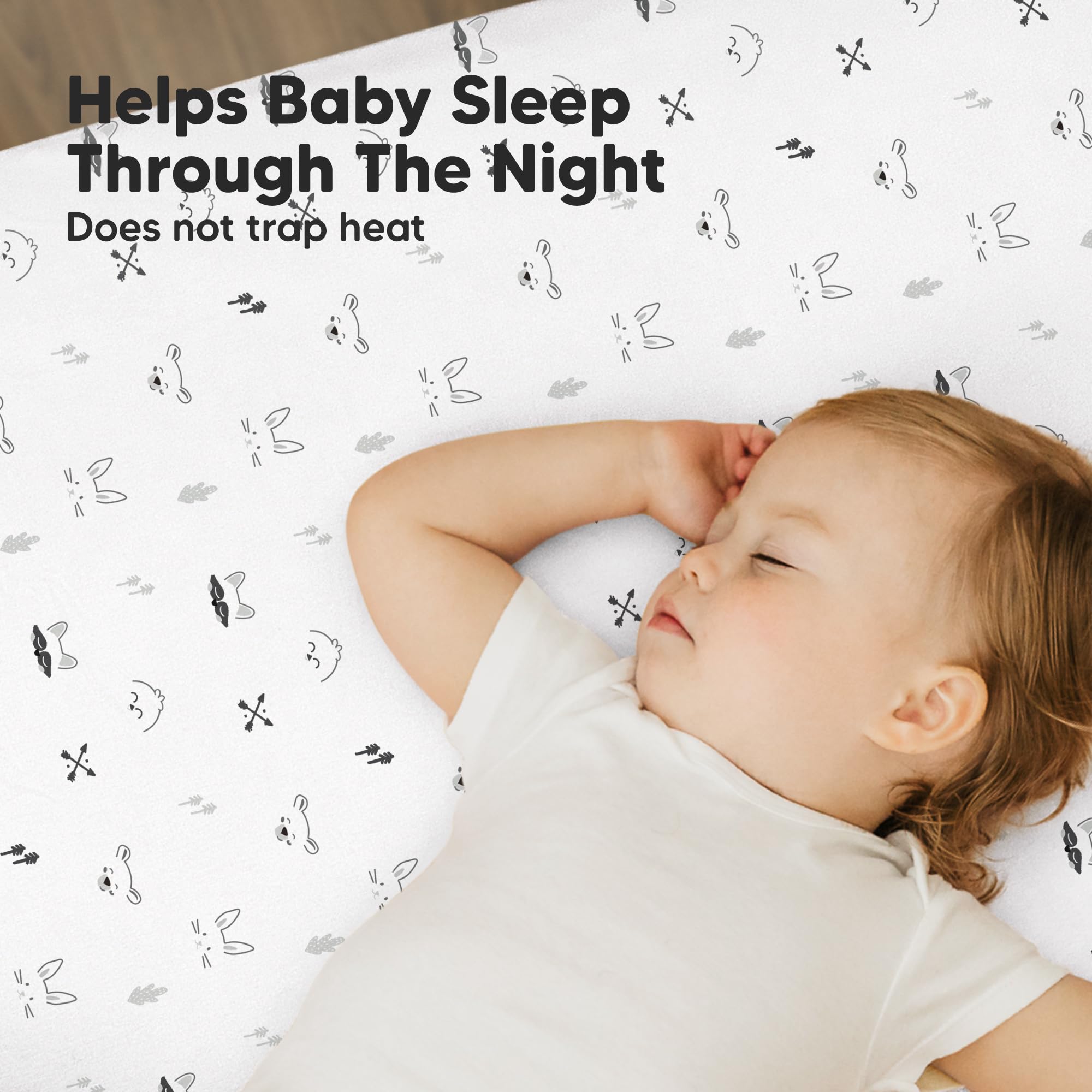 KeaBabies machine-washable mini crib sheets withstand daycare laundry cycles.