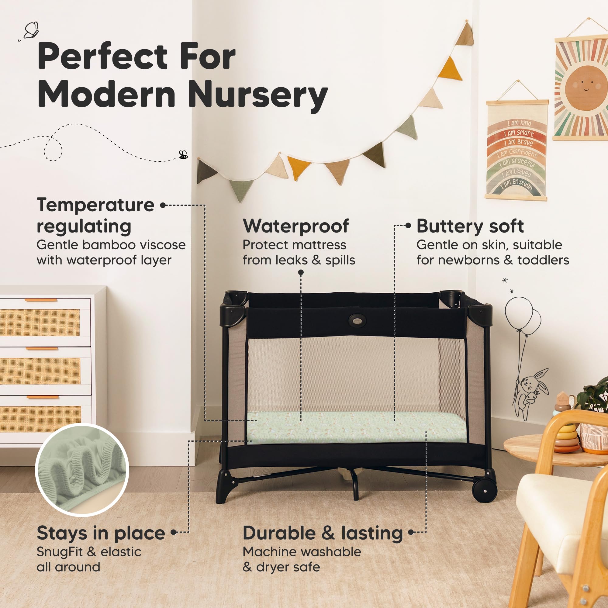 KeaBabies durable-machine-washable sheets for busy families