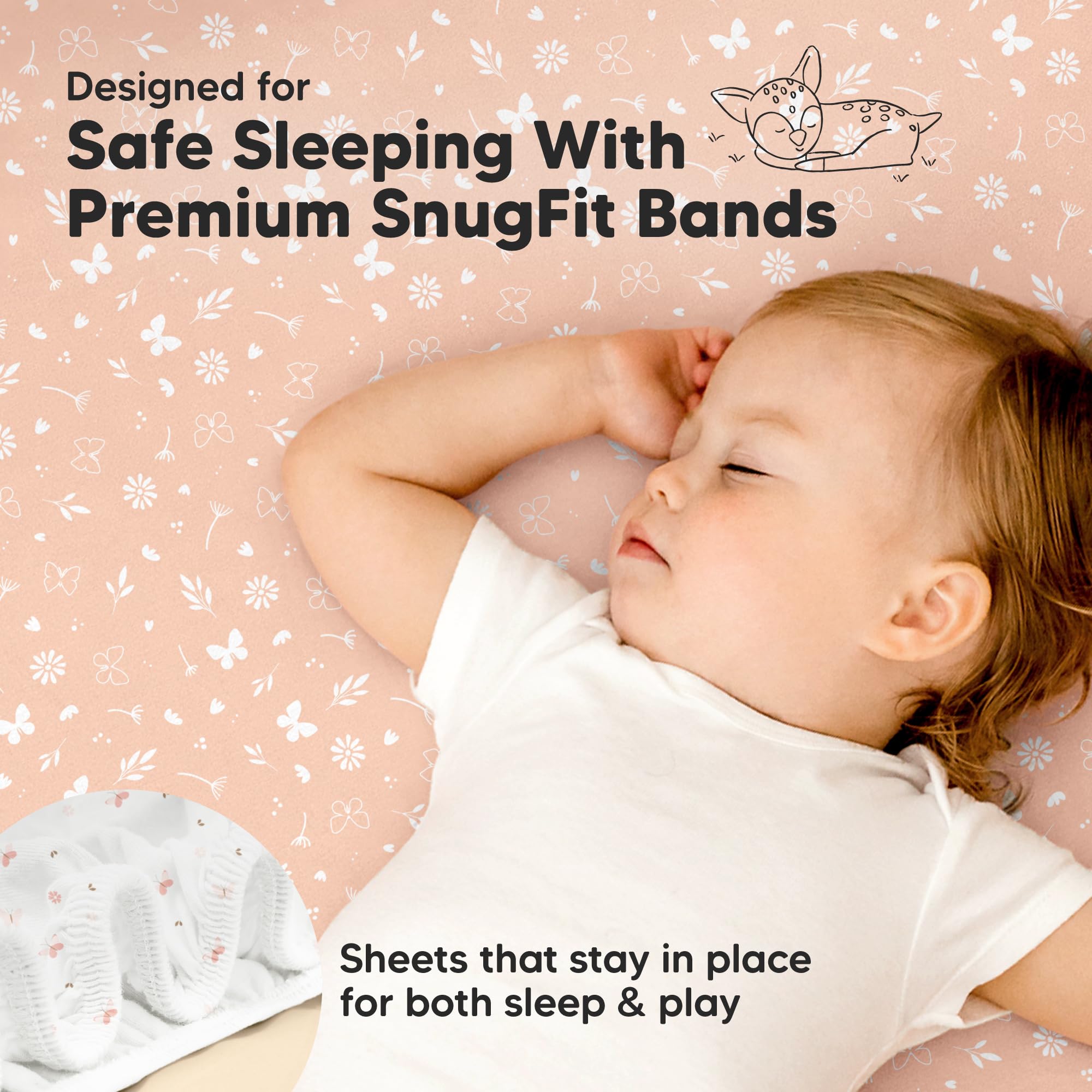 KeaBabies durable, machine-washable sheets withstand daily use and quick cleanup.