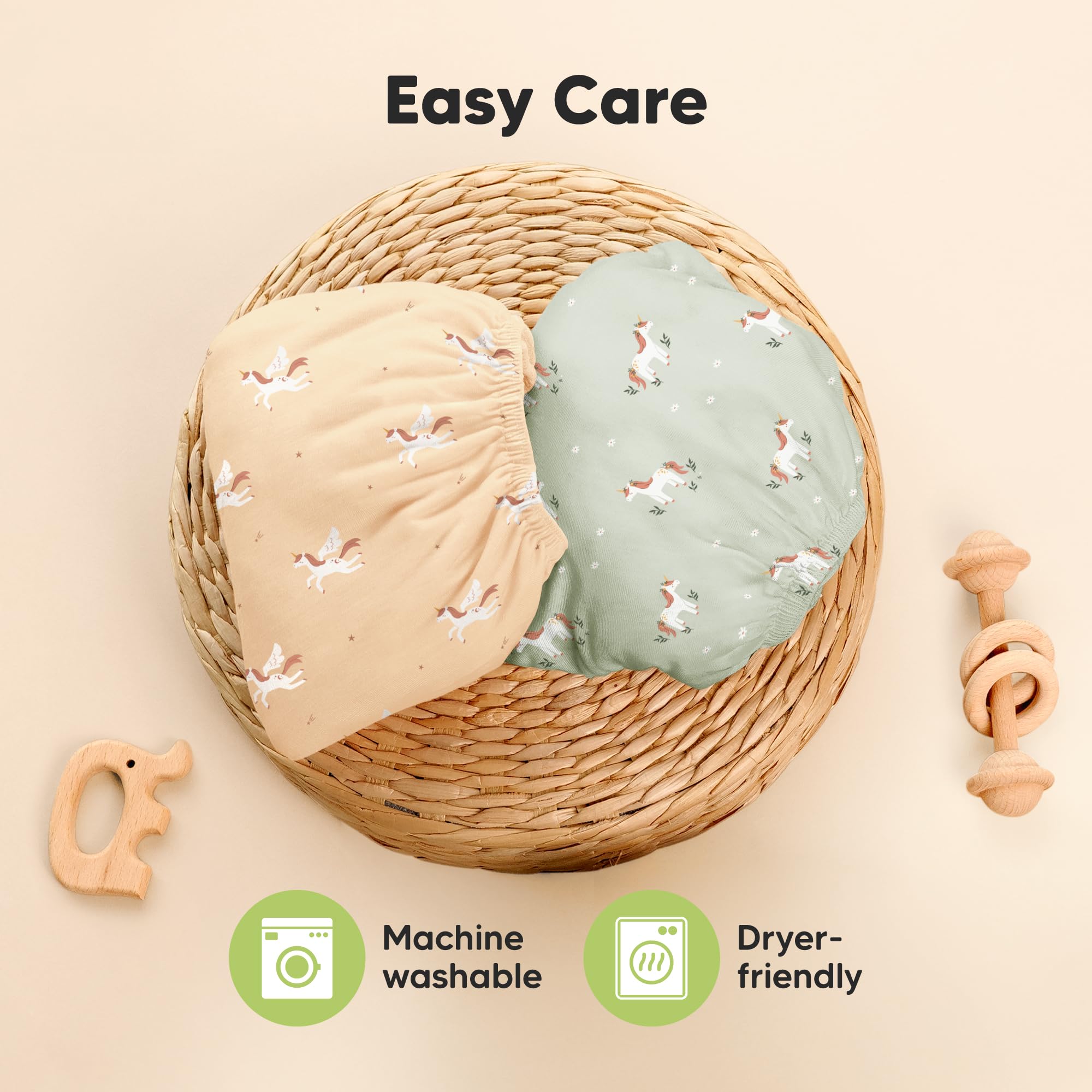 KeaBabies durable, machine-washable sheets withstand everyday use.