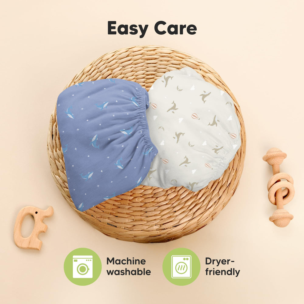 KeaBabies Durable, machine-washable construction supports busy parents.