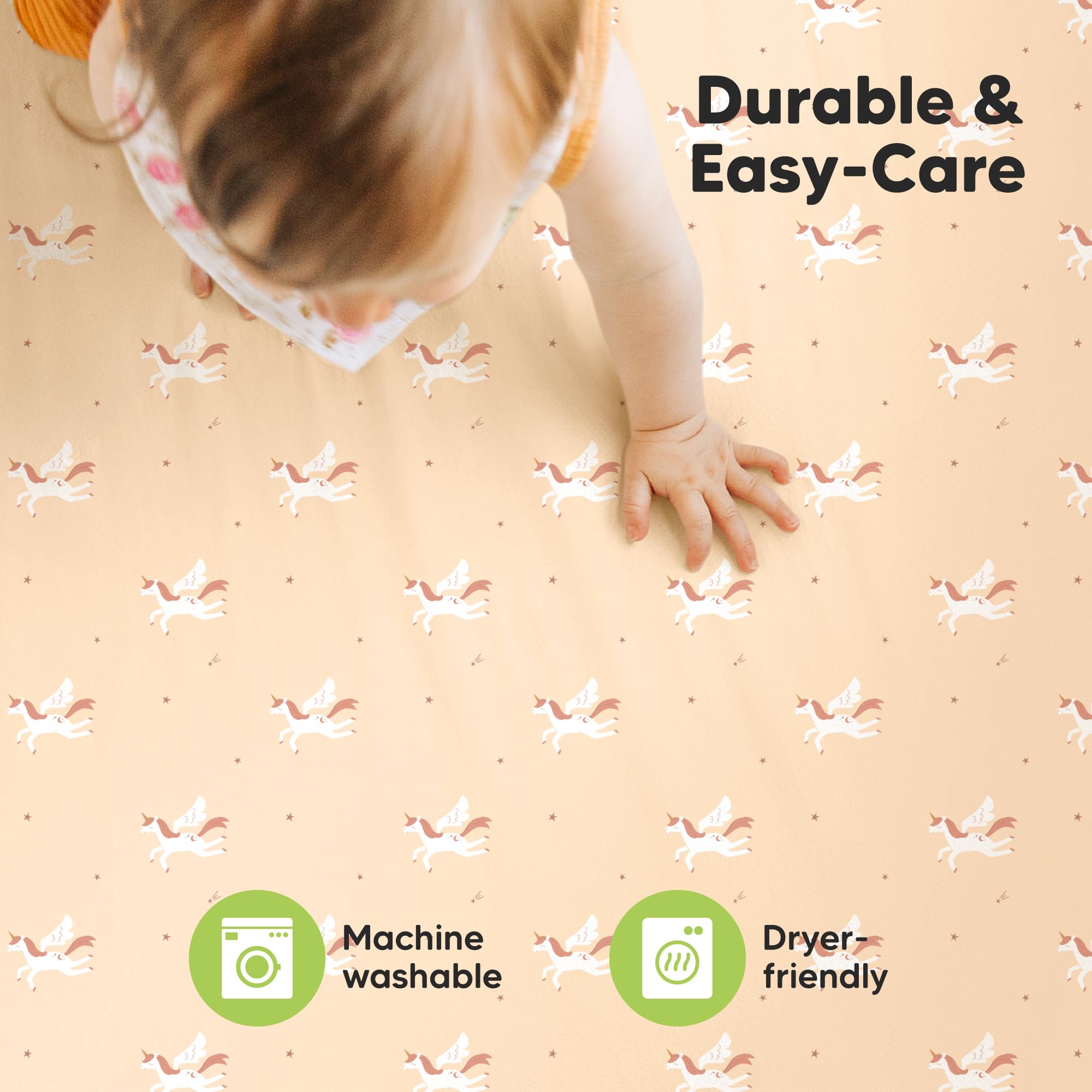 KeaBabies durable and machine washable design simplifies nursery cleanup.