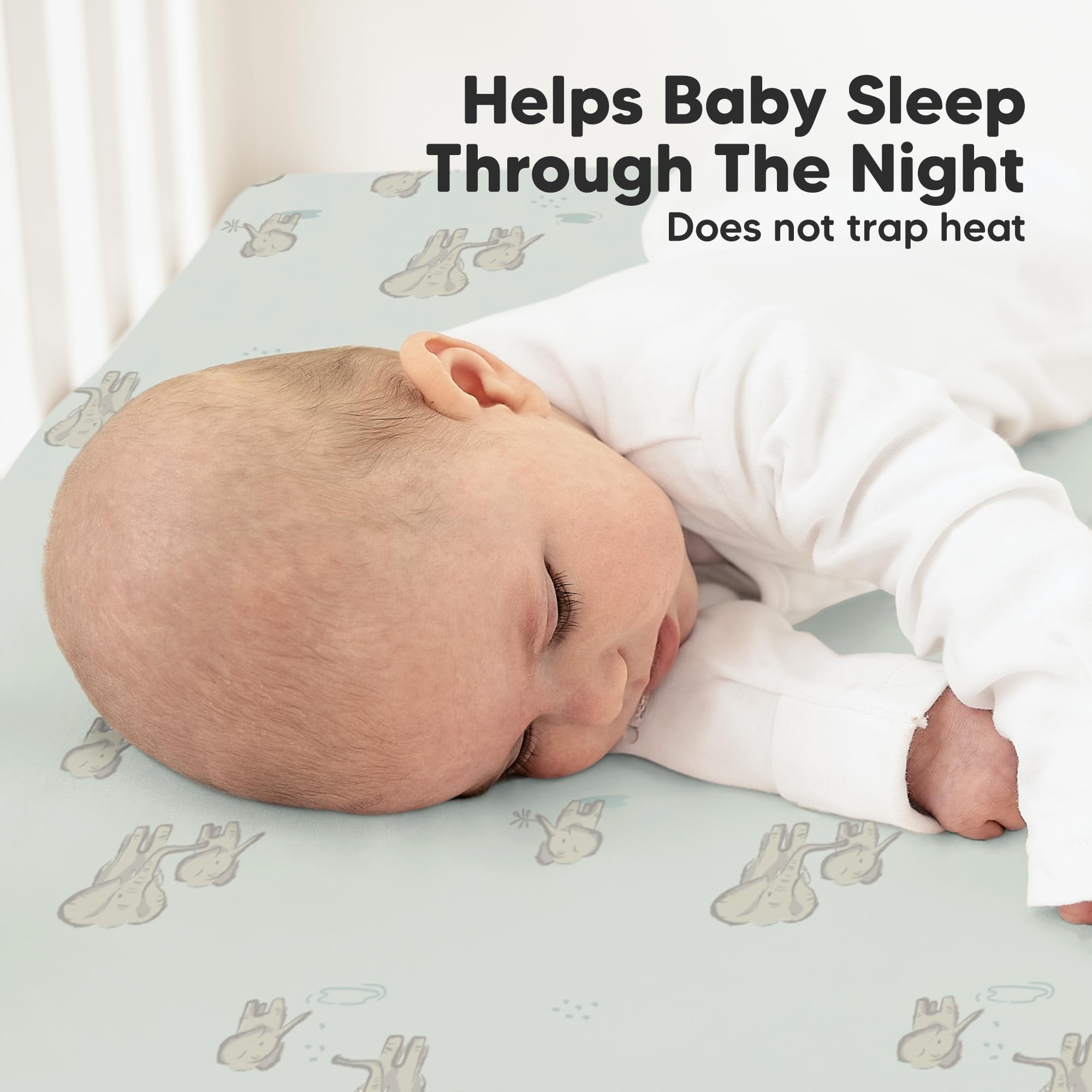 KeaBabies machine-washable and dryer-friendly sheet ready for busy mornings.