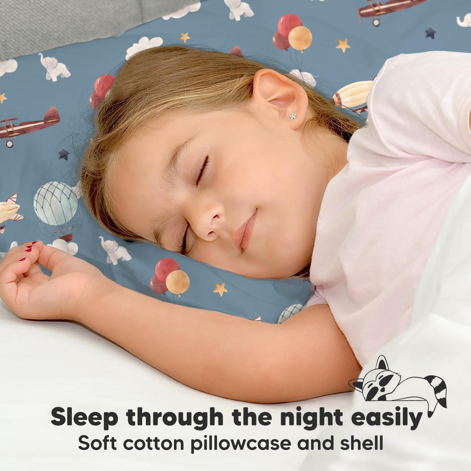KeaBabies durable organic cotton cover stays fluffy and fresh.