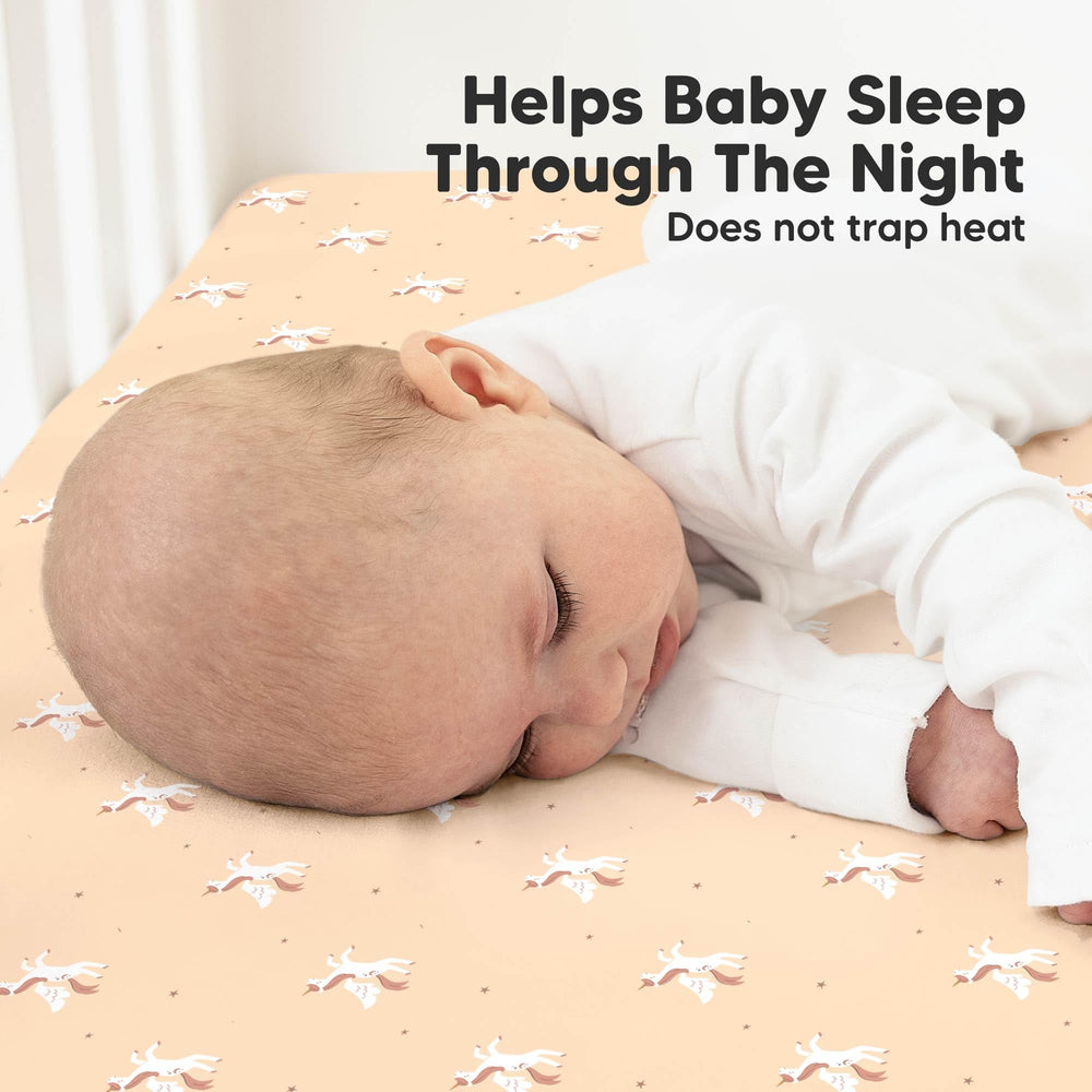 KeaBabies Durable, machine-washable crib sheet stands up to frequent laundry.