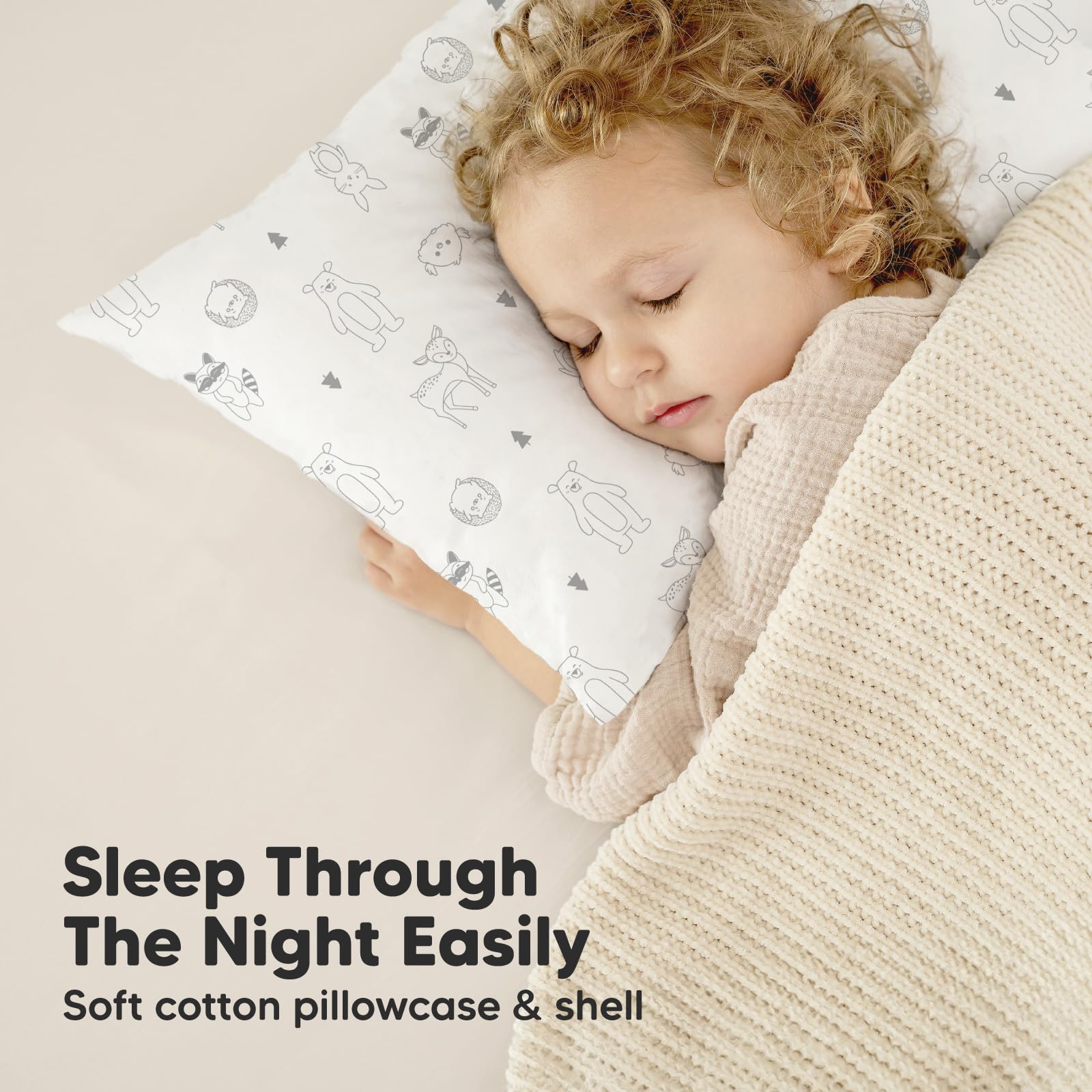 KeaBabies durable washable pillow keeps cleanup quick and easy