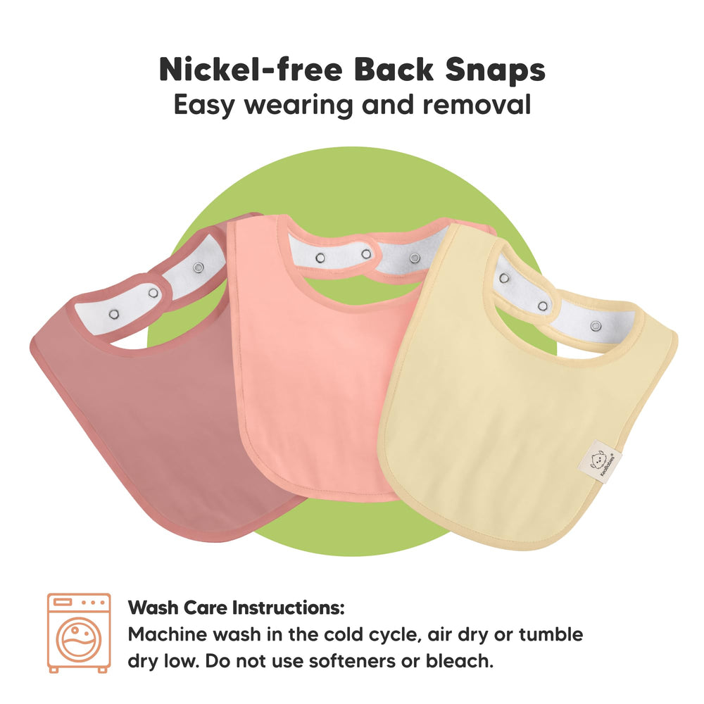 KeaBabies bibs after washing showing easy-to-clean fibers.