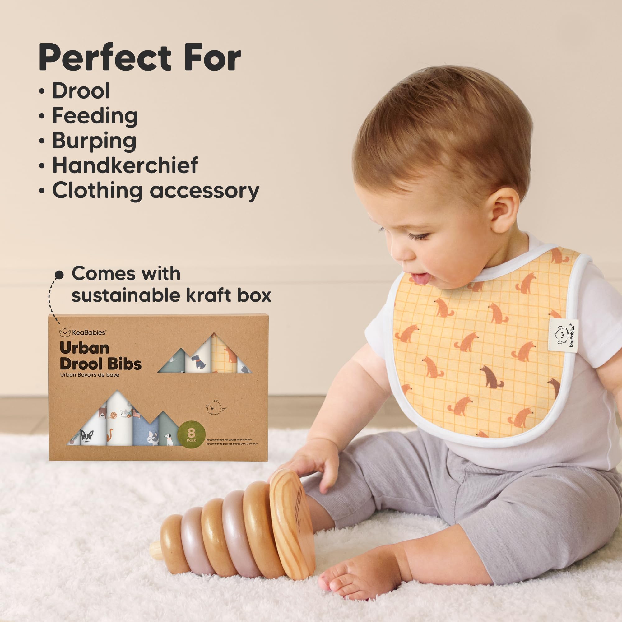 KeaBabies easy-clean bibs simplify busy mornings and quick cleanup