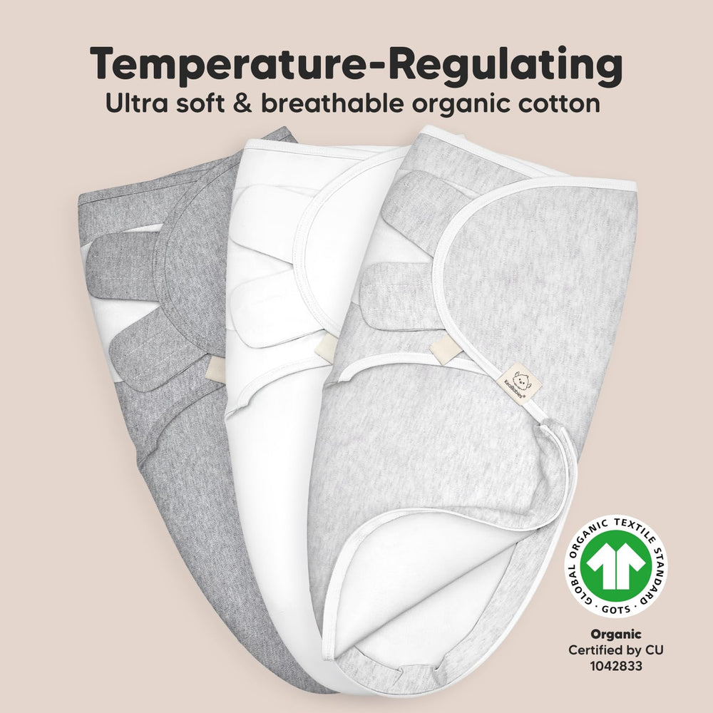 KeaBabies fully-lined zipper demonstrates quick diaper change without unwrapping