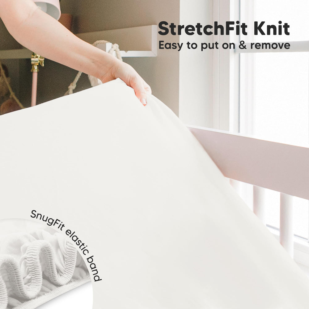 KeaBabies machine washable crib sheet for quick cleanups