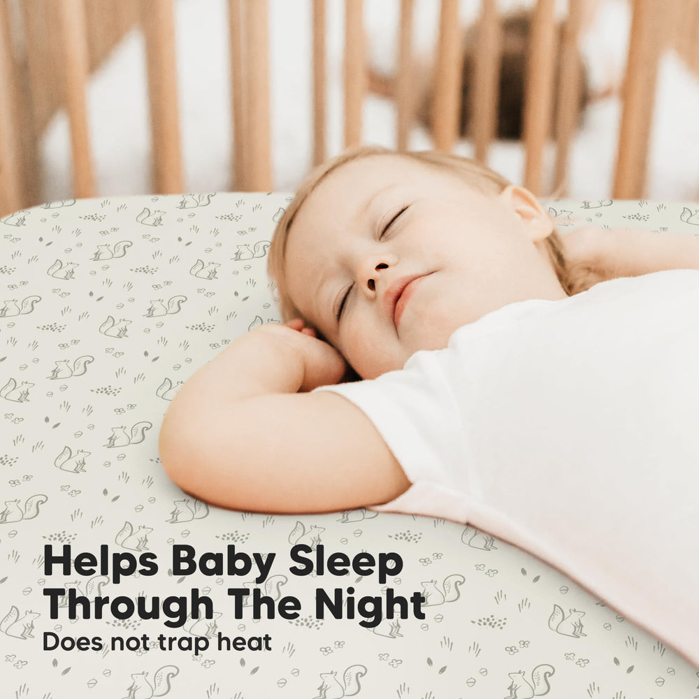 KeaBabies machine washable crib sheet keeps nursery tidy and ready.
