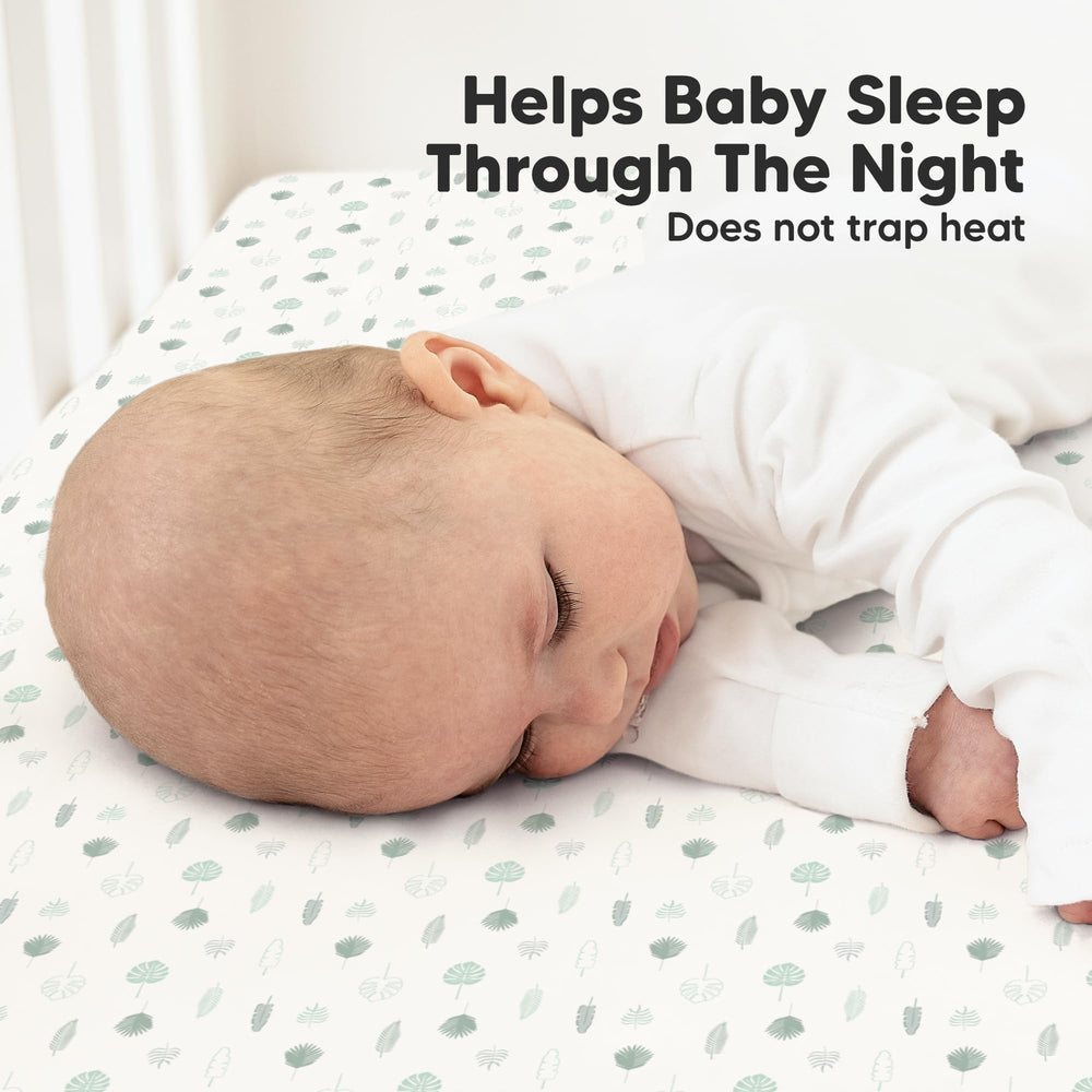 KeaBabies easy-on SnugFit Band feature closeup for secure sheet stay.