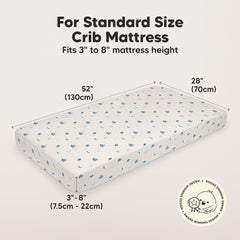 KeaBabies secure elastic band under seam on crib sheet