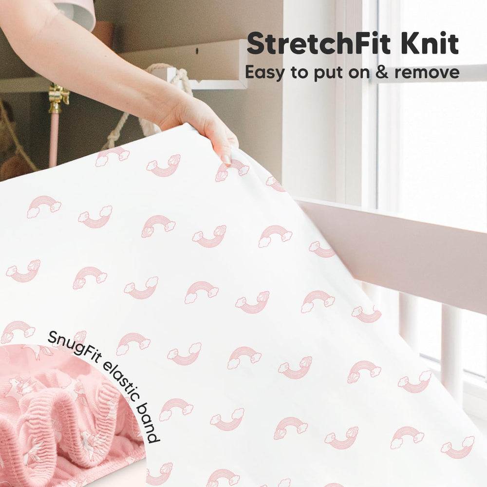 KeaBabies hidden elastic band detail for secure mattress stay
