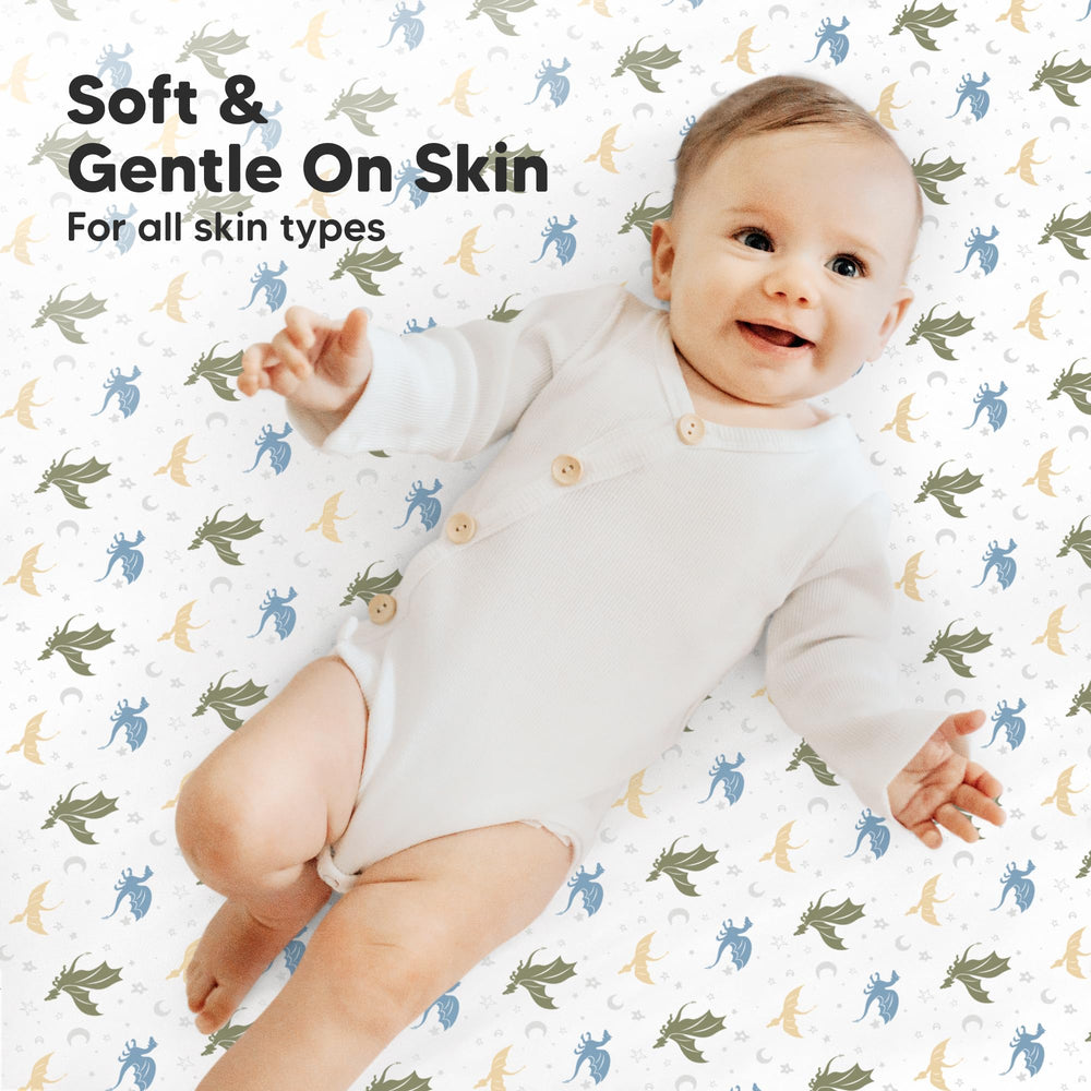 KeaBabies high-quality elastic hidden within seams keeps sheets secure.