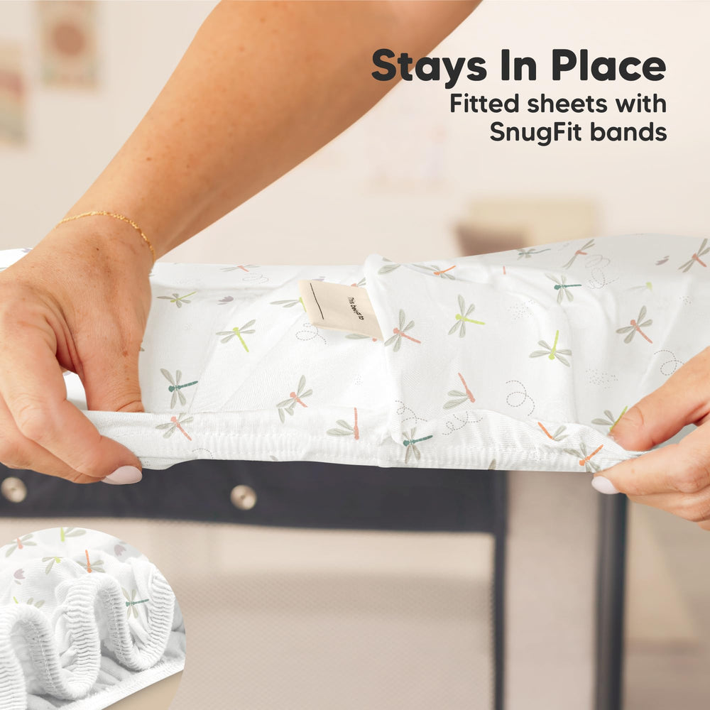 KeaBabies Elastic-band secured-fit Meadow, keeps sheet in place during sleep.
