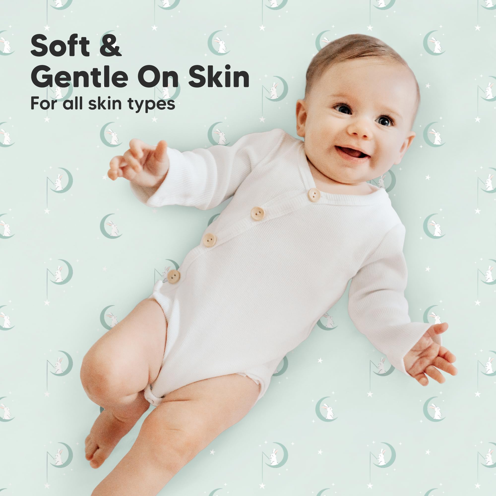 KeaBabies elastic-secured mini-crib sheets keep the mattress in place
