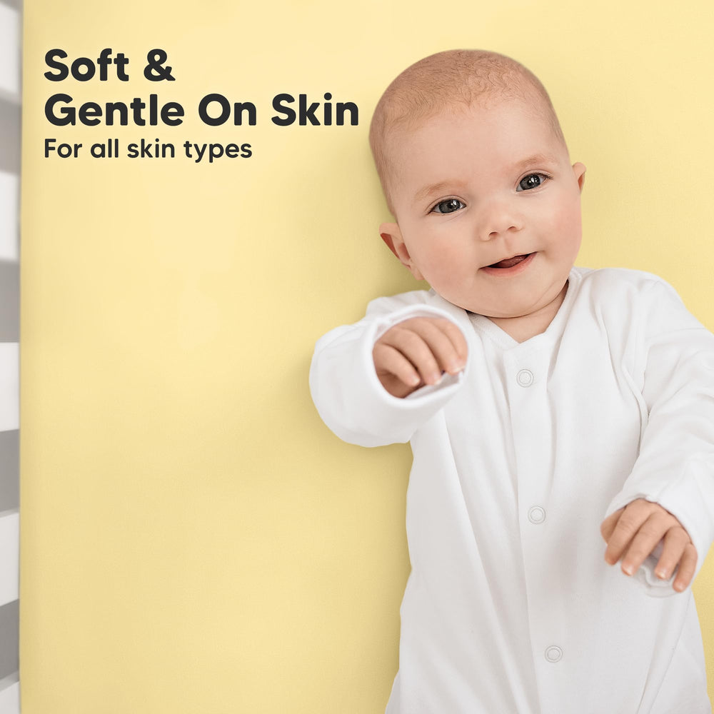 KeaBabies concealed snugfit-band keeps sheets securely in place.