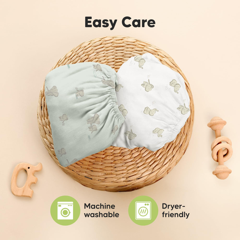 KeaBabies Elly dryer-friendly-care keeps sheets soft after washing.