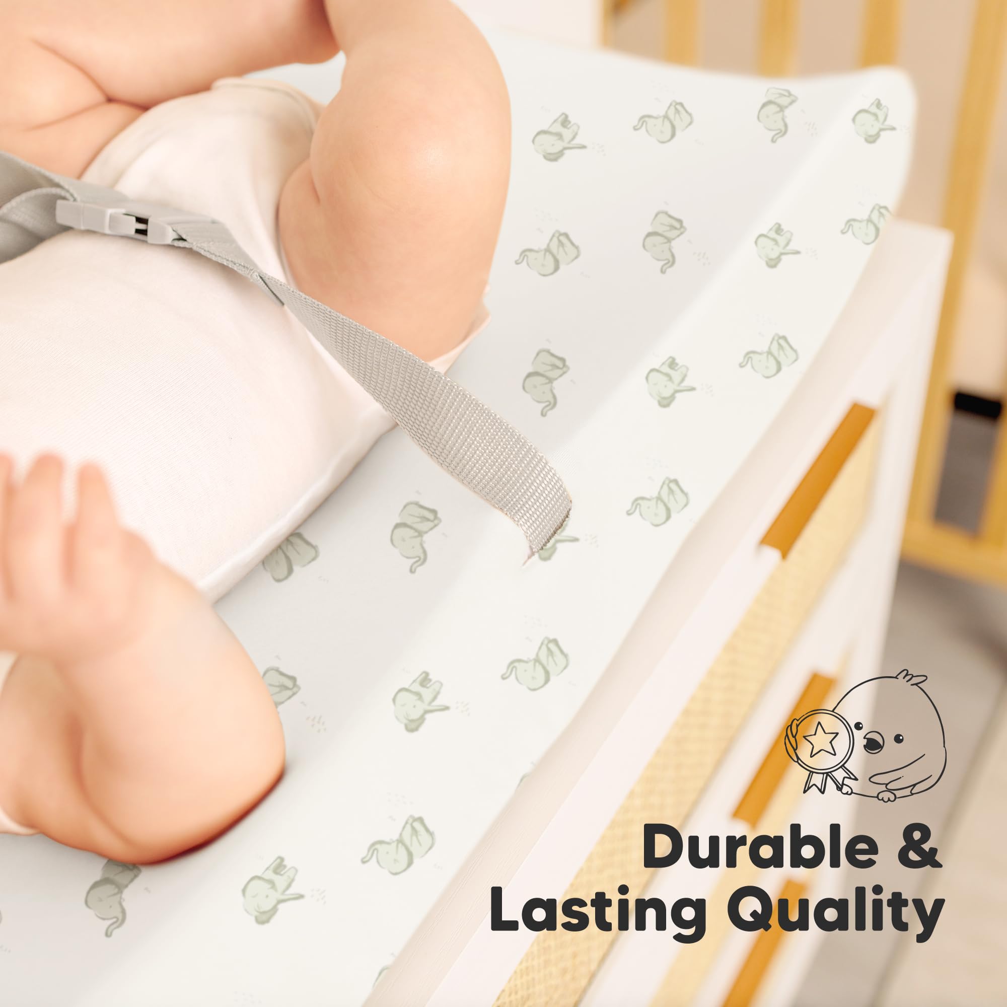 KeaBabies Elly durable stitching hangs on everyday use and frequent washing.