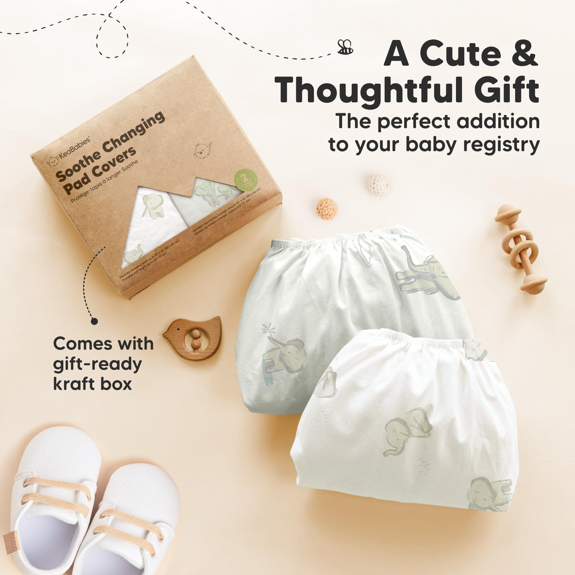 KeaBabies Elly gift-box-ready packaging suitable for baby showers.