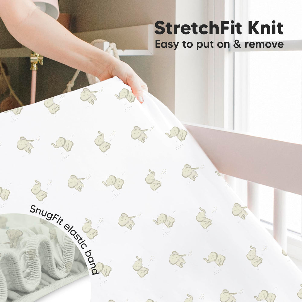 KeaBabies Elly care label highlights machine washable and dryer friendly care.