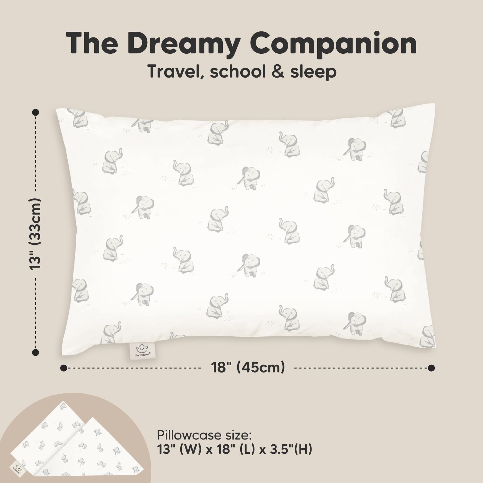 KeaBabies Elly organic cotton fabric offers breathable, safe sleep.