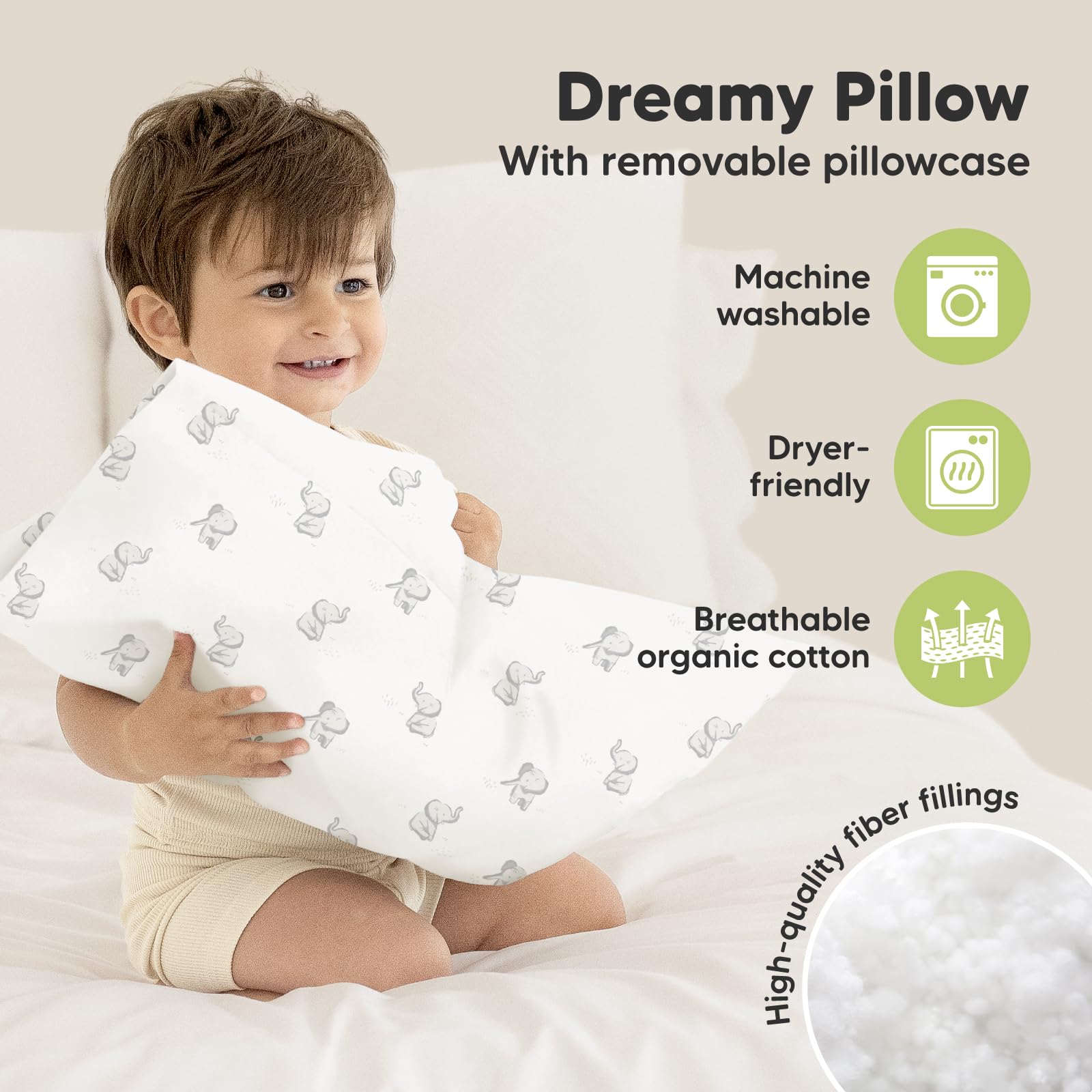 KeaBabies Elly travel nap setup shows portable toddler comfort on trips.