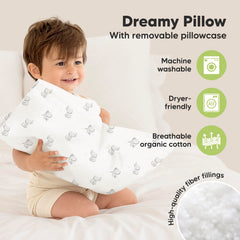 KeaBabies Elly travel nap setup shows portable toddler comfort on trips.