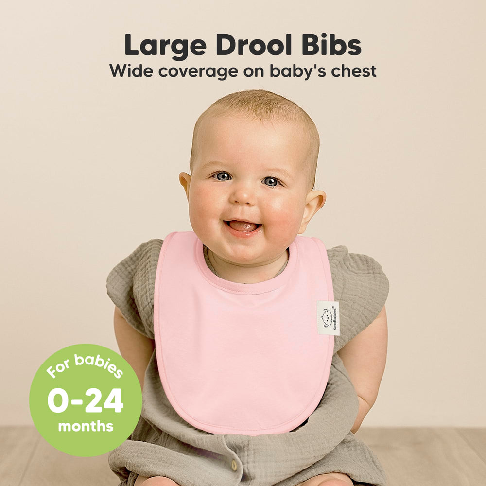 KeaBabies Embrace 8-Pack bibs with absorbent layer demonstrates high drool absorption