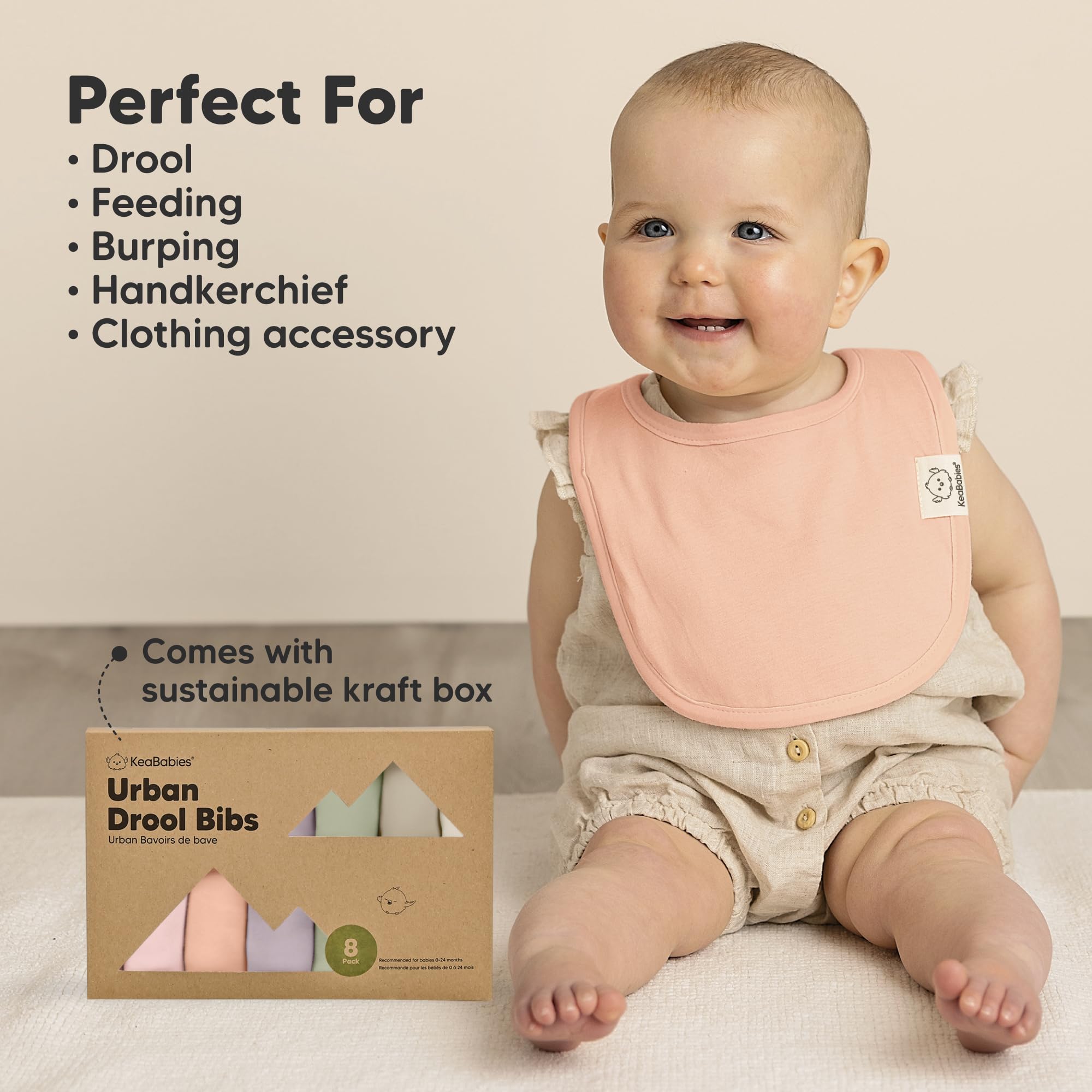 KeaBabies Embrace 8-Pack easy-clean image shows quick wipe maintenance