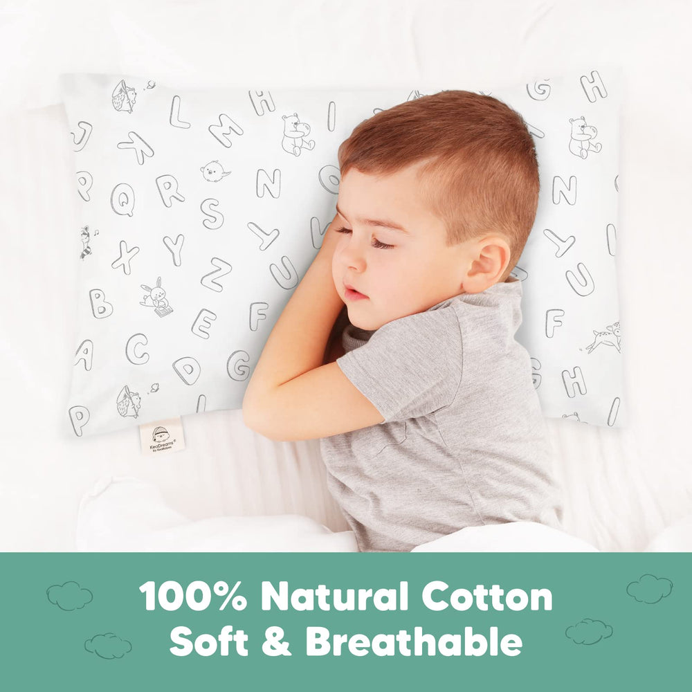 KeaBabies envelope-closure detail ensures pillow stays in place during naps.
