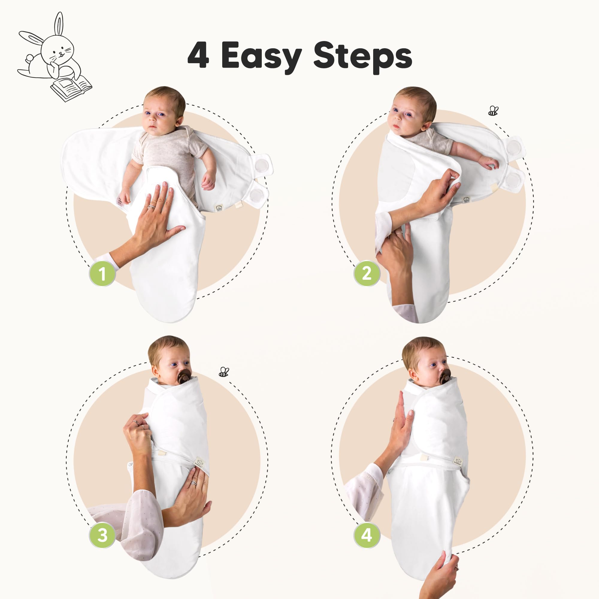 KeaBabies ergonomic hip design closeup supports hip-friendly positioning during early months.