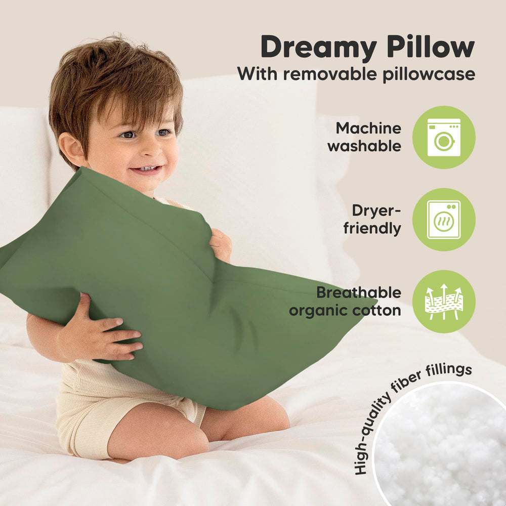 KeaBabies ergonomic-neck-support image illustrates gentle head support during night sleep