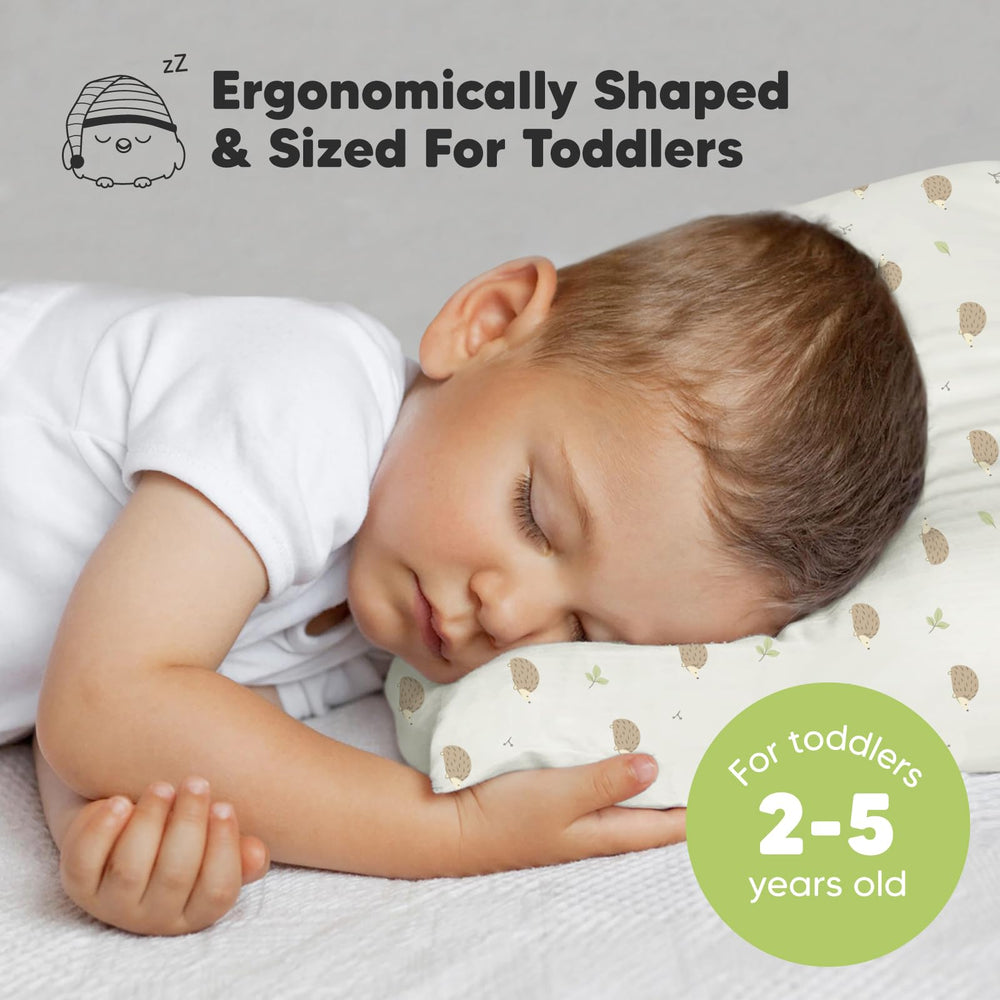 KeaBabies ergonomic toddler pillow supports spine alignment for restful nights.