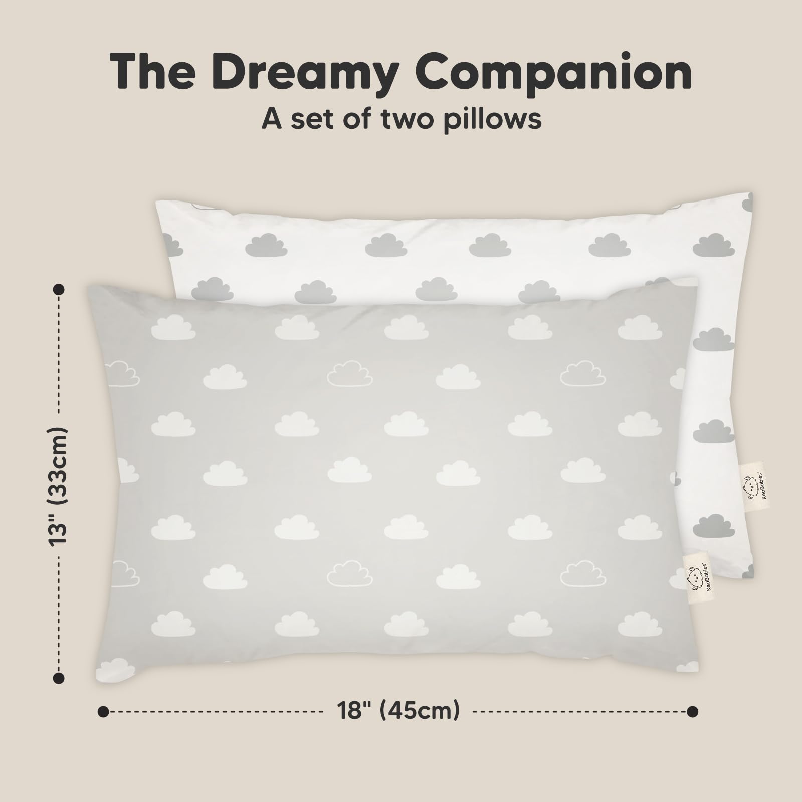 KeaBabies ergonomic design supports gentle spine alignment for restful sleep