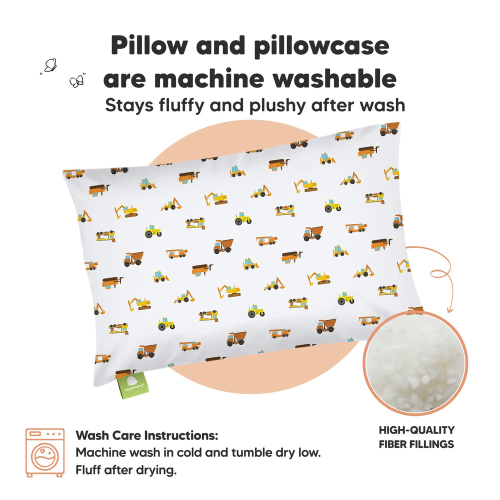 KeaBabies Ergonomic toddler pillow design providing neck and head support.