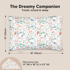 KeaBabies ergonomic toddler pillow provides neck support for comfy sleep