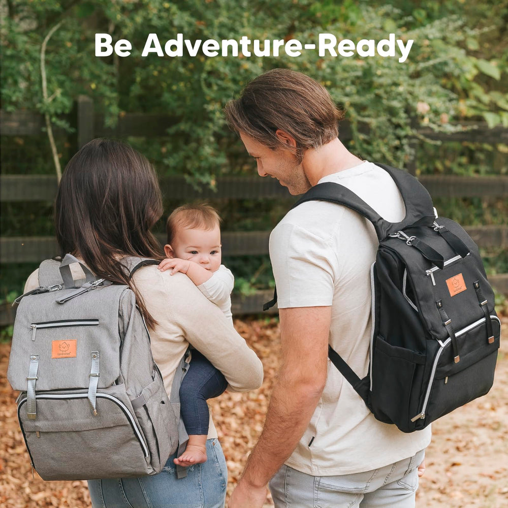 KeaBabies Explorer bag flap pocket access for quick grabbing essentials during travel.