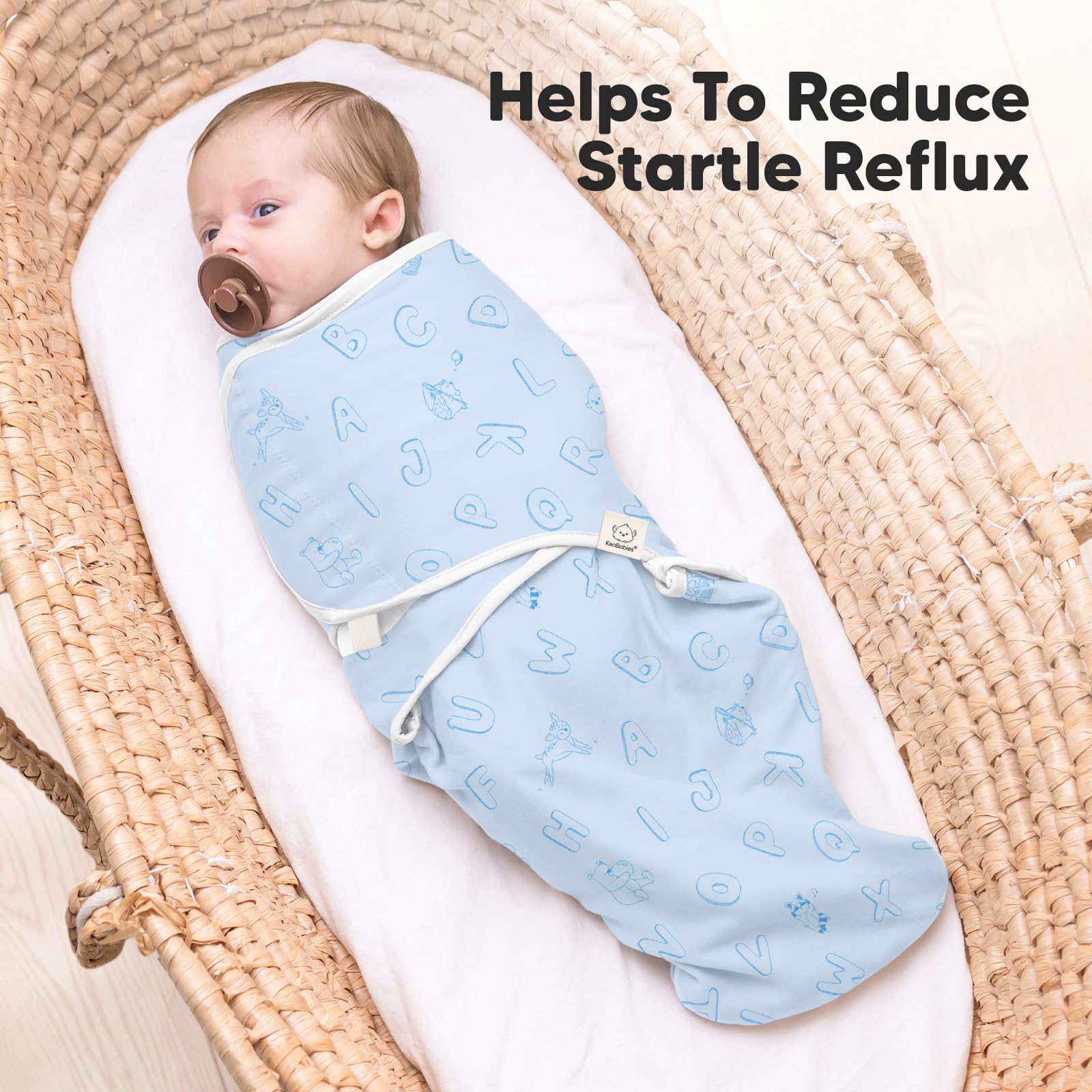 KeaBabies FabTech 2-way stretch knit ensures durable, snug sleep.