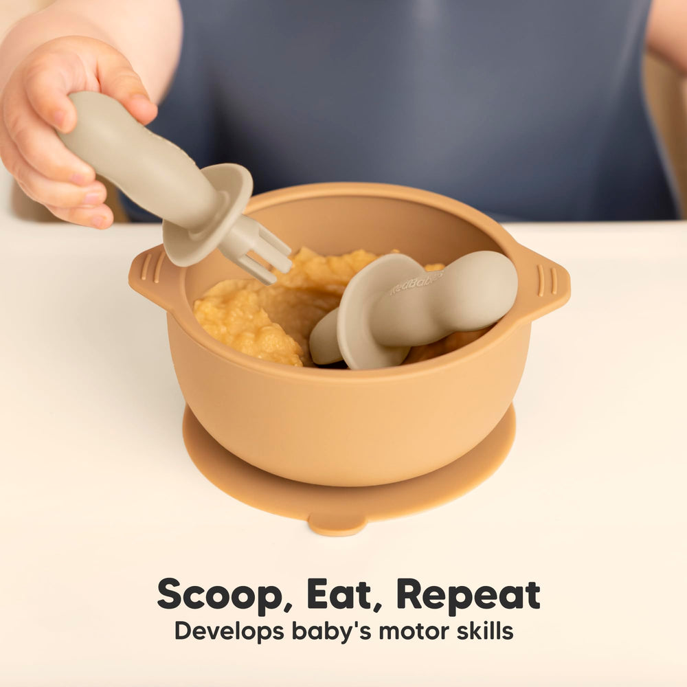 KeaBabies first-food exploration with soft tips supports texture progression.