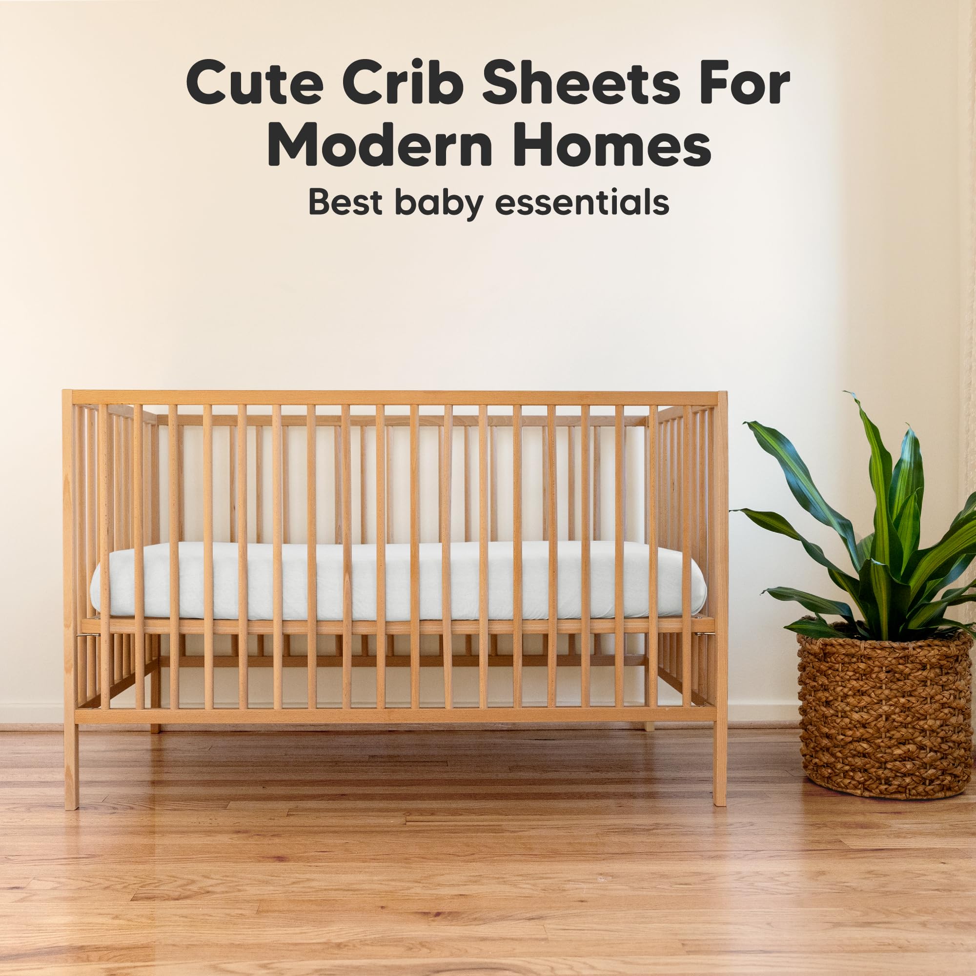 KeaBabies standard crib fit with 52x28 dimensions.