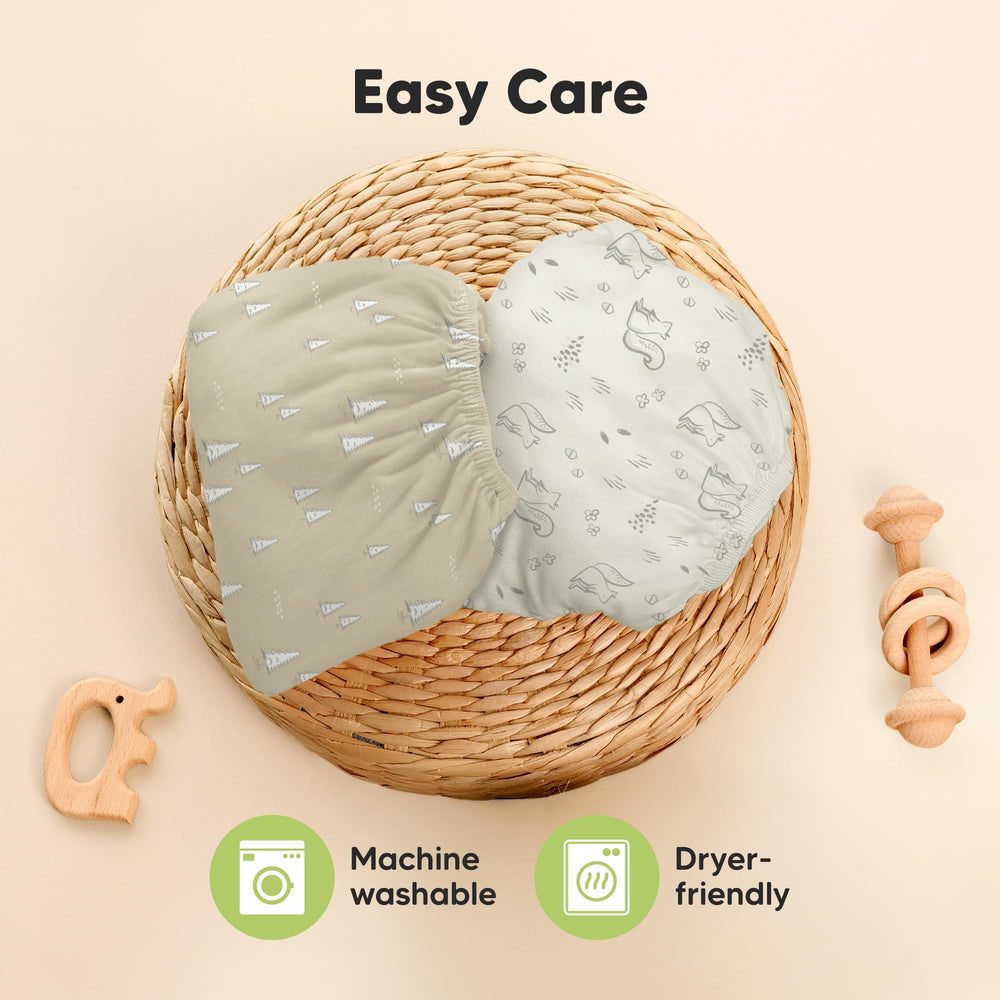 KeaBabies fit up to 5 inch mattress with snug pack-n-play compatibility