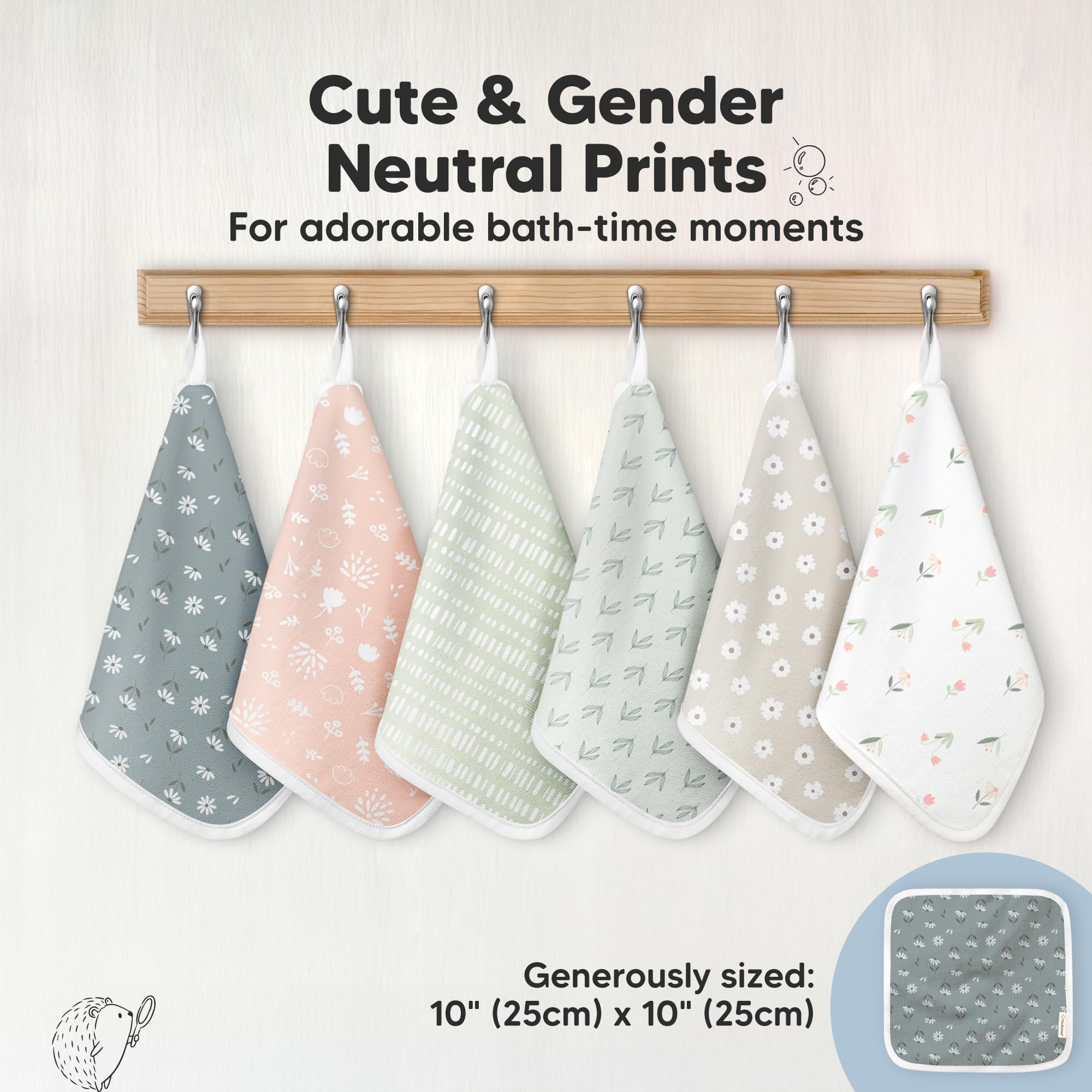 KeaBabies Fleur cloth doubles as towel or burp cloth