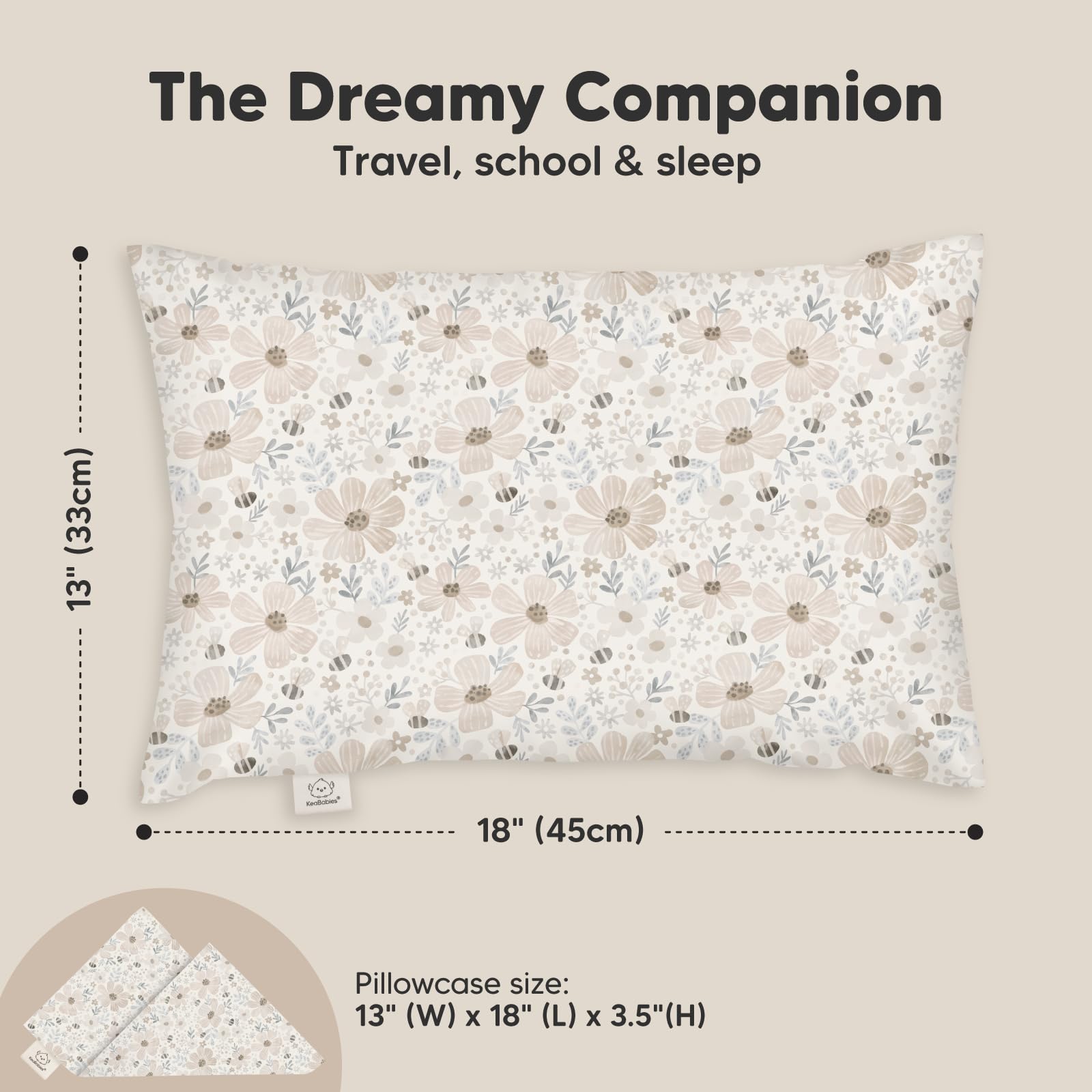 KeaBabies Flora Vale organic cotton fabric highlights safe, gentle comfort for toddlers