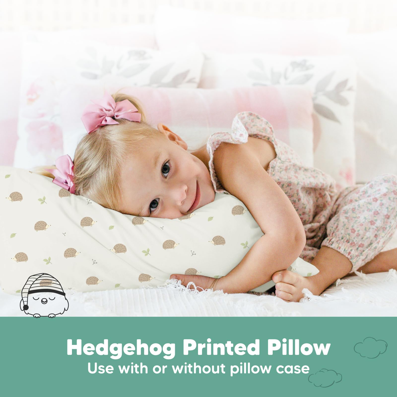 KeaBabies pillow fluff restores after washing for long-lasting comfort.