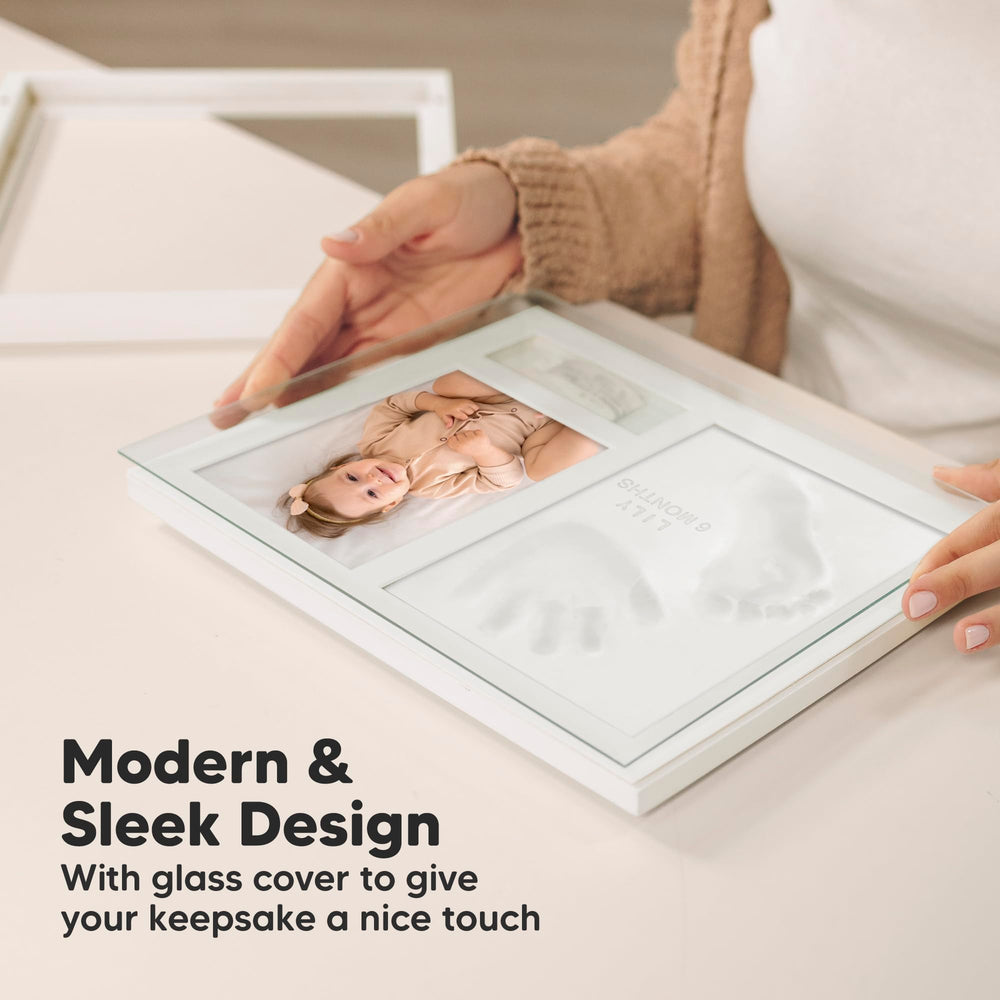 KeaBabies sturdy wood frame with real glass guards precious keepsakes.