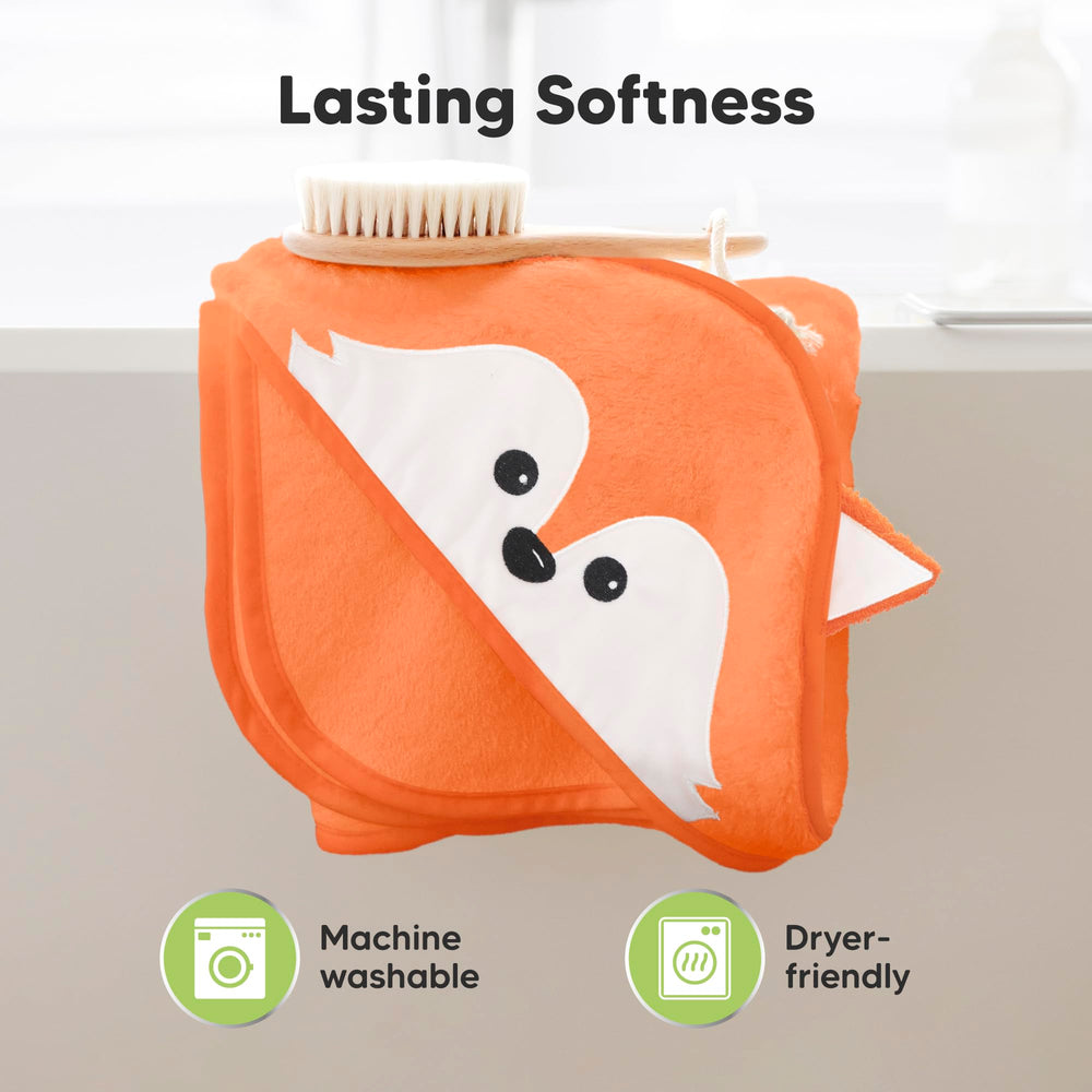 KeaBabies fox-design towel in gift box makes a perfect baby shower gift.