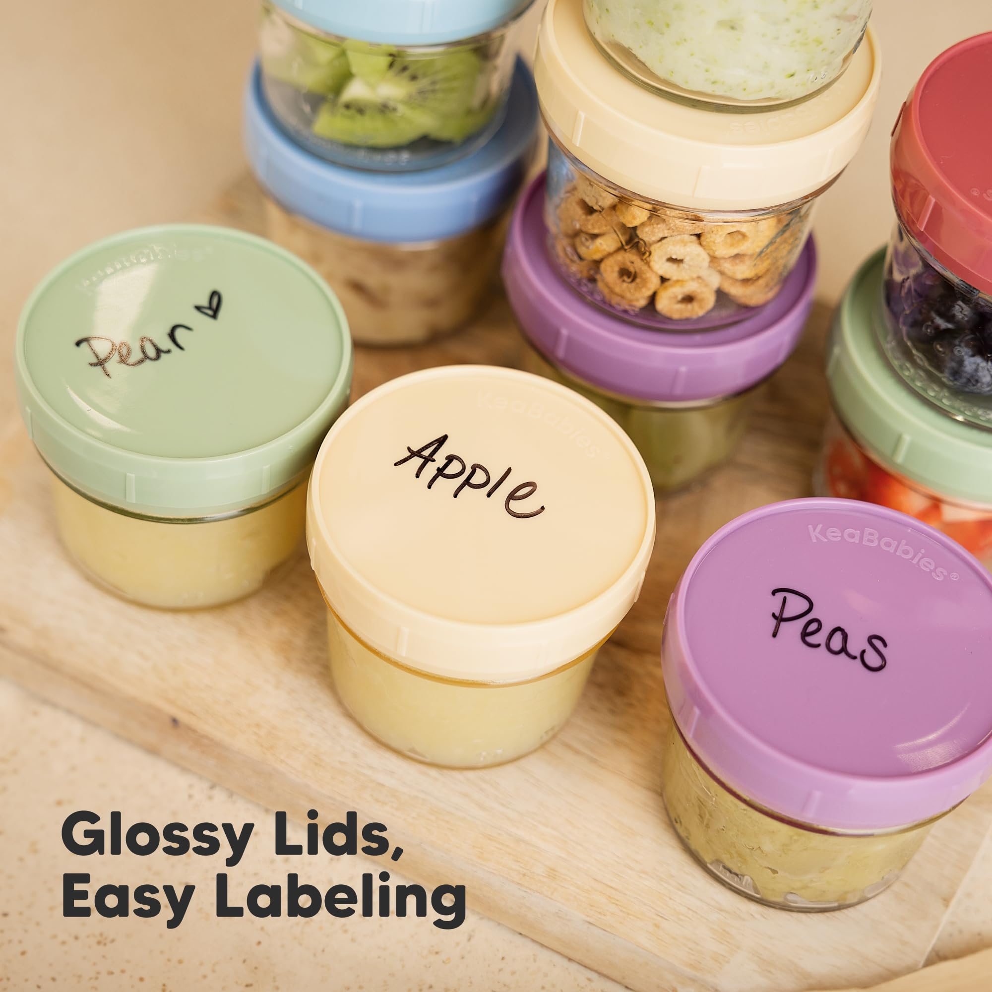 KeaBabies freezer-safe jars preserve purees without spoilage.